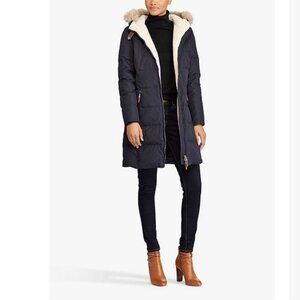 LAUREN RALPH LAUREN Quilted Faux Shearling Lined Down & Feather Parka